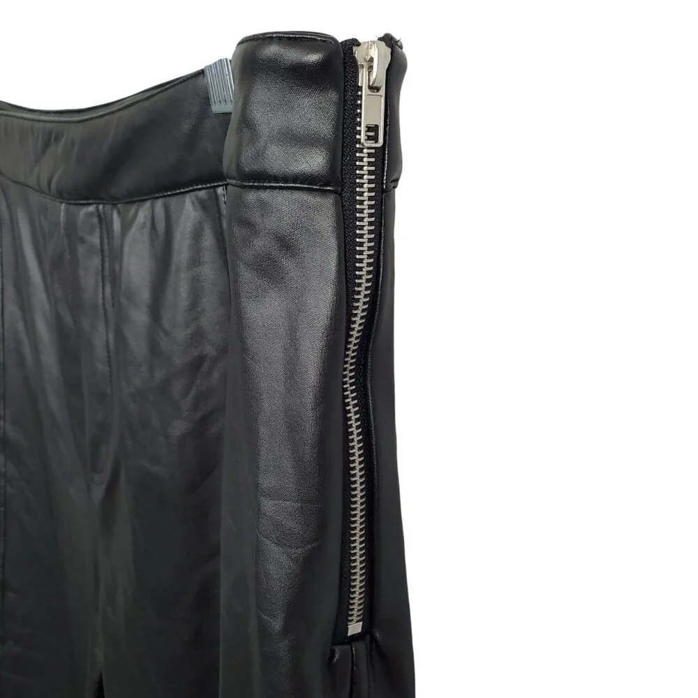 Fashion Nova 2X Pants PU Vegan Leather Side Zip Skinny Fit Stretch Trendy NEW - Picture 3 of 13